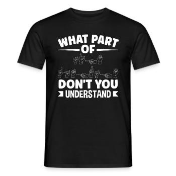 American Sing Language ASL Teacher ASL Alphabet - Männer T-Shirt - Schwarz - Vorne - AI Model Male 178 light (178cm)