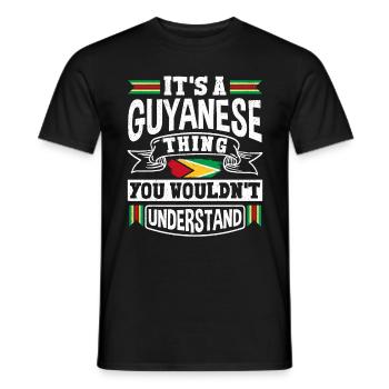 Guyana Guyana Guyana drapeau c’est une chose guyanaise - T-shirt homme - noir - Devant - AI Model Male 178 light (178cm)