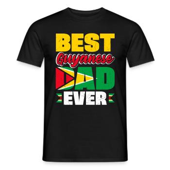 Guyana Guyana Guyana Flag Meilleur père guyanais jamais - T-shirt homme - noir - Devant - AI Model Male 178 light (178cm)