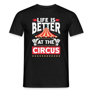 La vie des artistes de cirque est meilleure au cirque - T-shirt homme - noir - Devant - AI Model Male 178 light (178cm)