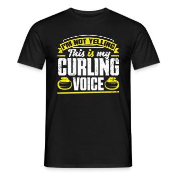Curling Player for a Curler I'm Not Yelling - Männer T-Shirt - Schwarz - Vorne - AI Model Male 178 light (178cm)