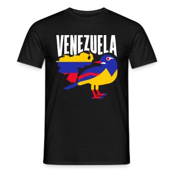 Venezuela Vénézuélien Venezuela Animal national - T-shirt homme - noir - Devant - AI Model Male 178 light (178cm)