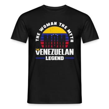 Venezuela Venezuela Venezuela Drapeau Duvet Du Congo Quota Mère - T-shirt homme - noir - Devant - AI Model Male 178 light (178cm)