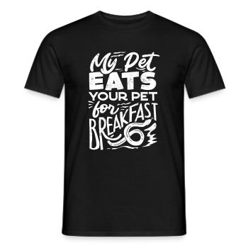 Banana Ball Python Herpetologist MY Pets Eats - Men's T-Shirt - black - Front - AI Model Male 178 light (178cm)