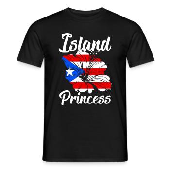 Island Princess Puerto Rico Boricua Puerto Rican - Männer T-Shirt - Schwarz - Vorne - AI Model Male 178 light (178cm)