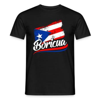 Puerto Rico Puerto Rican Puerto Rico Flag Boricua - Men's T-Shirt - black - Front - AI Model Male 178 light (178cm)