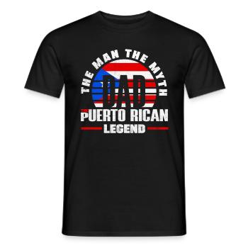 Puerto Rico Puerto Rican Boricua Puerto Rico Flag - Men's T-Shirt - black - Front - AI Model Male 178 light (178cm)
