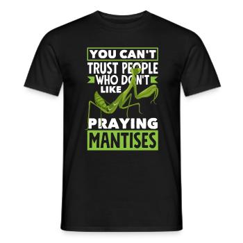 Praying Mantis Insect Bug Collector Funny - Männer T-Shirt - Schwarz - Vorne - AI Model Male 178 light (178cm)