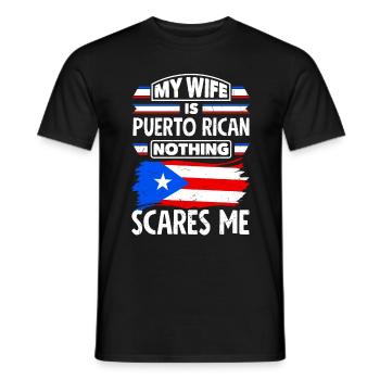 Puerto Rico Puerto Rican Boricua Puerto Rico Flag - Men's T-Shirt - black - Front - AI Model Male 178 light (178cm)