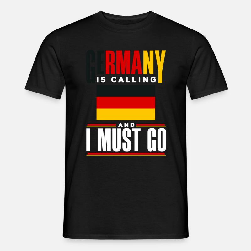 German Germany German Flag Germany Is Calling - Männer T-Shirt - Schwarz