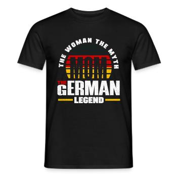 German Germany German Flag Mothers Day - Men's T-Shirt - black - Front - AI Model Male 178 light (178cm)