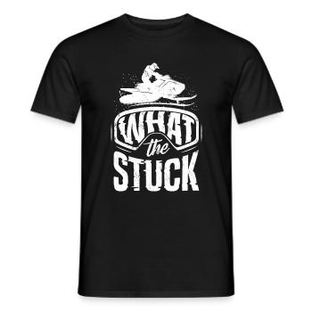 Snowmobile Riding Snowmobiling What The Stuck Pun - Männer T-Shirt - Schwarz - Vorne - AI Model Male 178 light (178cm)