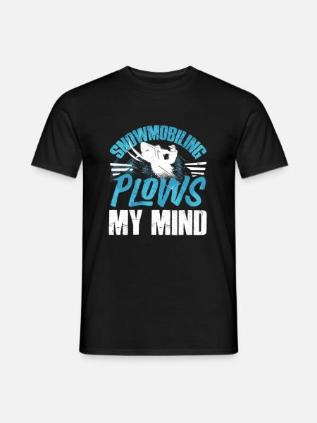 Snowmobile Riding Snowmobiling Snowmobilling - Men's T-Shirt - black