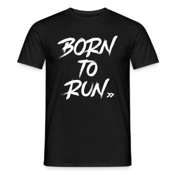 Geboren, um zu laufen - Männer T-Shirt - Schwarz - Vorne - AI Model Male 178 light (178cm)