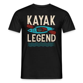 Kayak Legend : Kayak Hobby Wildlife - T-shirt homme - noir - Devant - AI Model Male 178 light (178cm)