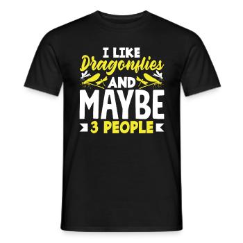 Libelle Libellenlibellen, die ich mag - Männer T-Shirt - Schwarz - Vorne - AI Model Male 178 light (178cm)