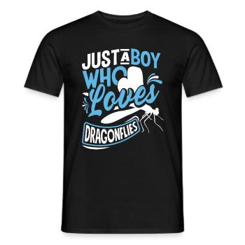 Libelle Libelle Nur ein Junge, der liebt - Männer T-Shirt - Schwarz - Vorne - AI Model Male 178 light (178cm)