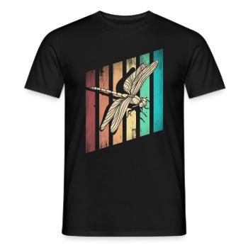 Libelle Libelle Libellen Insekten Silhouette - Männer T-Shirt - Schwarz - Vorne - AI Model Male 178 light (178cm)