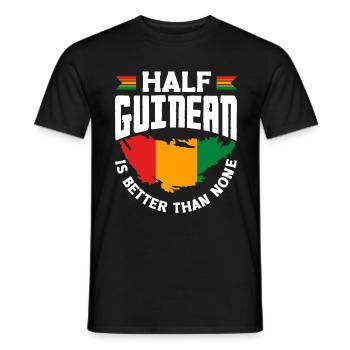 Guinée Guinée Guinée Drapeau demi-guinéen est mieux - T-shirt homme - noir - Devant - AI Model Male 178 light (178cm)