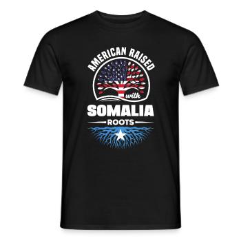 Un Américain élevé avec des racines somaliennes Somalie somalienne - T-shirt homme - noir - Devant - AI Model Male 178 light (178cm)