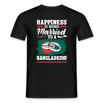 Bangladesh Bangladesh Citation du drapeau bangladais - T-shirt homme - noir - Devant - AI Model Male 178 light (178cm)