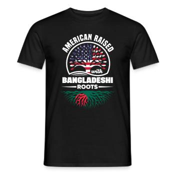 Bangladesh Bangladesh Citation du drapeau bangladais - T-shirt homme - noir - Devant - AI Model Male 178 light (178cm)