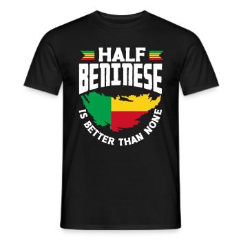Béninois Bénin Drapeau Béninois Citation - T-shirt homme - noir - Devant - AI Model Male 178 light (178cm)