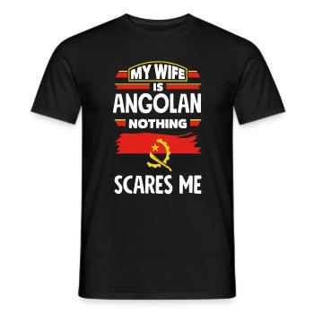 Angola Angola Citation du drapeau angolais - T-shirt homme - noir - Devant - AI Model Male 178 light (178cm)