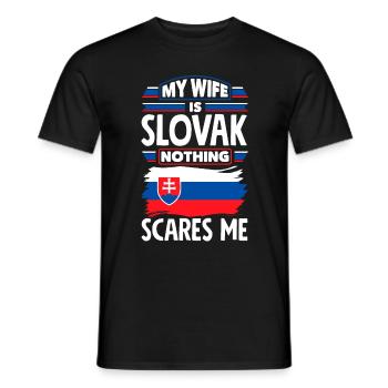 Slovak Slovakia Slovak Flag Quote - Men's T-Shirt - black - Front - AI Model Male 178 light (178cm)