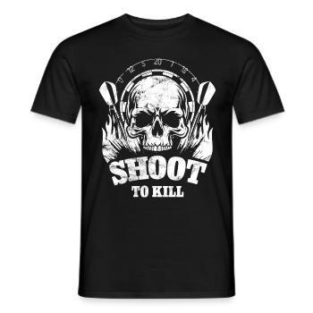 Fléchette Crâne - Tirer pour tuer - Cadeau - T-shirt homme - noir - Devant - AI Model Male 178 light (178cm)
