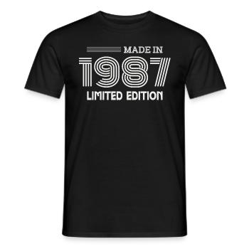 cadeau anniversaire 1987 idée cadeau 1987 - T-shirt homme - noir - Devant - AI Model Male 178 light (178cm)