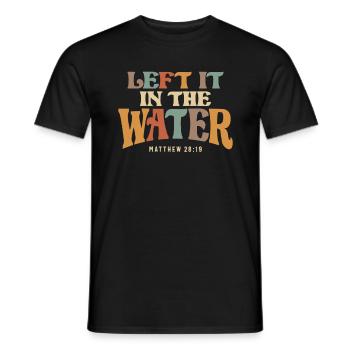 Lass es im Wasser Taufe Glaube - Männer T-Shirt - Schwarz - Vorne - AI Model Male 178 light (178cm)