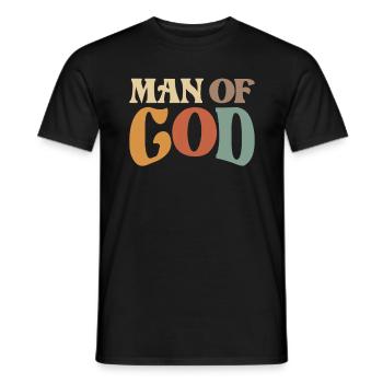 Homme de Dieu Déclaration de foi audacieuse - T-shirt homme - noir - Devant - AI Model Male 178 light (178cm)