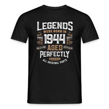 Legenden Jahrgang 1944 81. Geburtstag 81 Jahre alt - Männer T-Shirt - Schwarz - Vorne - AI Model Male 178 light (178cm)