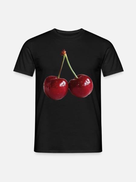 Cherries - Men's T-Shirt - black