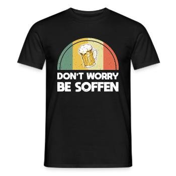 Dont Worry Be Soffen - Männer T-Shirt - Schwarz - Vorne - AI Model Male 178 light (178cm)