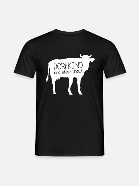 Dorfkind Stolz - Männer T-Shirt - Schwarz