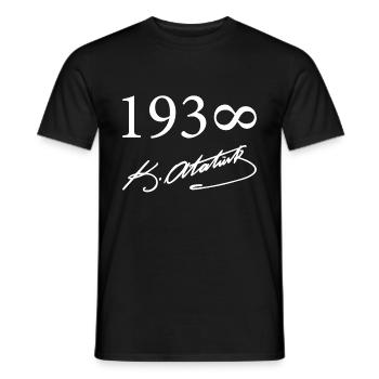 Kemal Ataturk - Men's T-Shirt - black - Front - AI Model Male 178 light (178cm)