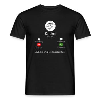 Karpfenangeln Karpfen ruft an Angler Fischer - Männer T-Shirt - Schwarz - Vorne - AI Model Male 178 light (178cm)