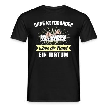 Keyboard Musiker Keyboarder Geschenk Band - Männer T-Shirt - Schwarz - Vorne - AI Model Male 178 light (178cm)