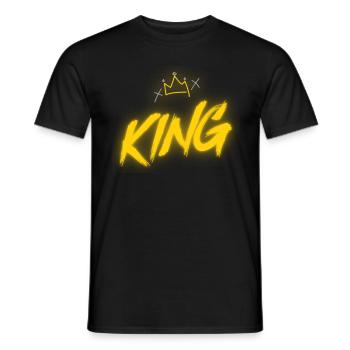 Couple Partenaire Look Paire Cadeau Roi Reine - T-shirt homme - noir - Devant - AI Model Male 178 light (178cm)