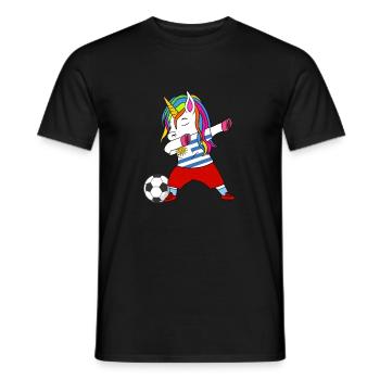 Uruguay fußball tupfen geschenk - Männer T-Shirt - Schwarz - Vorne - AI Model Male 178 light (178cm)