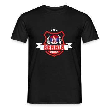 Serbie Football Cadeau - T-shirt homme - noir - Devant - AI Model Male 178 light (178cm)