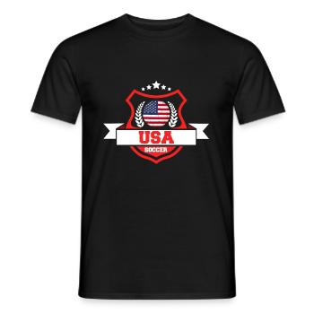 Usa Fußball Geschenk - Männer T-Shirt - Schwarz - Vorne - AI Model Male 178 light (178cm)