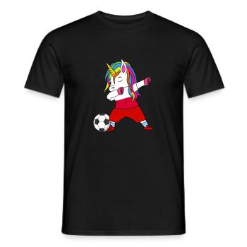 Poland football-dabbing gift - Men's T-Shirt - black - Front - AI Model Male 178 light (178cm)