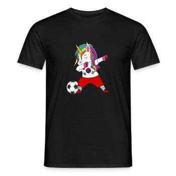 South Korea football dab gift - Men's T-Shirt - black - Front - AI Model Male 178 light (178cm)