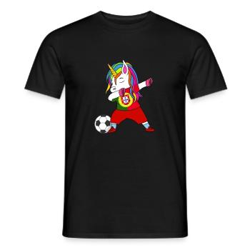 Portugal Football Dabbing Cadeau - T-shirt homme - noir - Devant - AI Model Male 178 light (178cm)