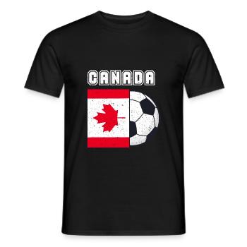 Cadeau du drapeau de l’équipe canadienne de football - T-shirt homme - noir - Devant - AI Model Male 178 light (178cm)