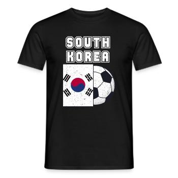 South Korea Football Team Flag Gift - Men's T-Shirt - black - Front - AI Model Male 178 light (178cm)