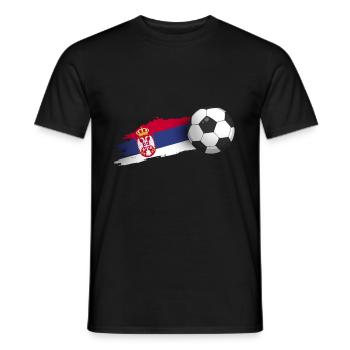 Cadeau de football serbie - T-shirt homme - noir - Devant - AI Model Male 178 light (178cm)